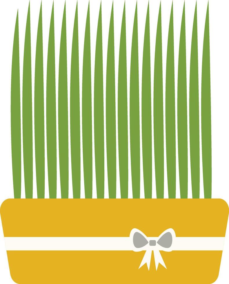 Nowruz Grass on White Background vector