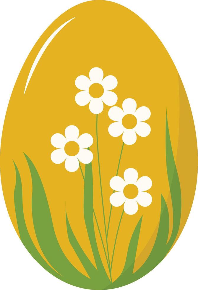Nowruz Egg with Flower Image vector