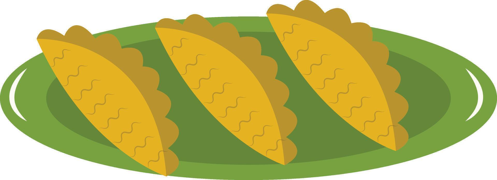 Shekerbura Food Illustration vector