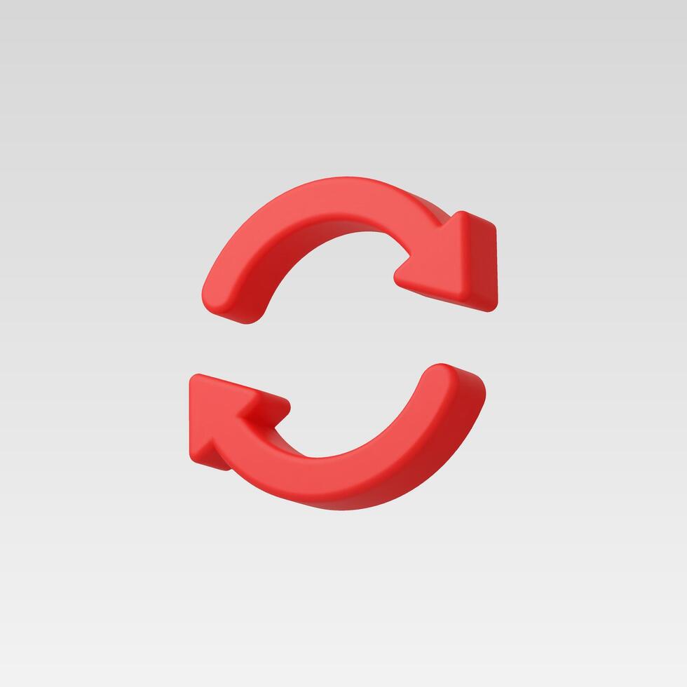 3d Realistic Recycle arrow illustration vector