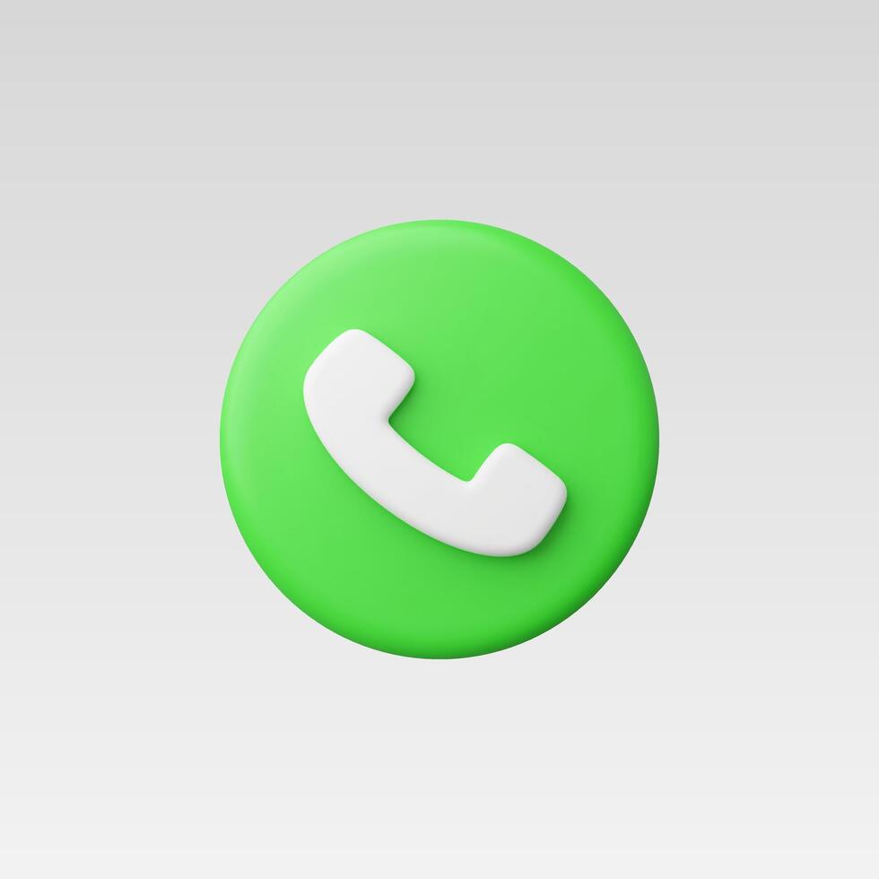 3d Realistic Call Icon illustration vector