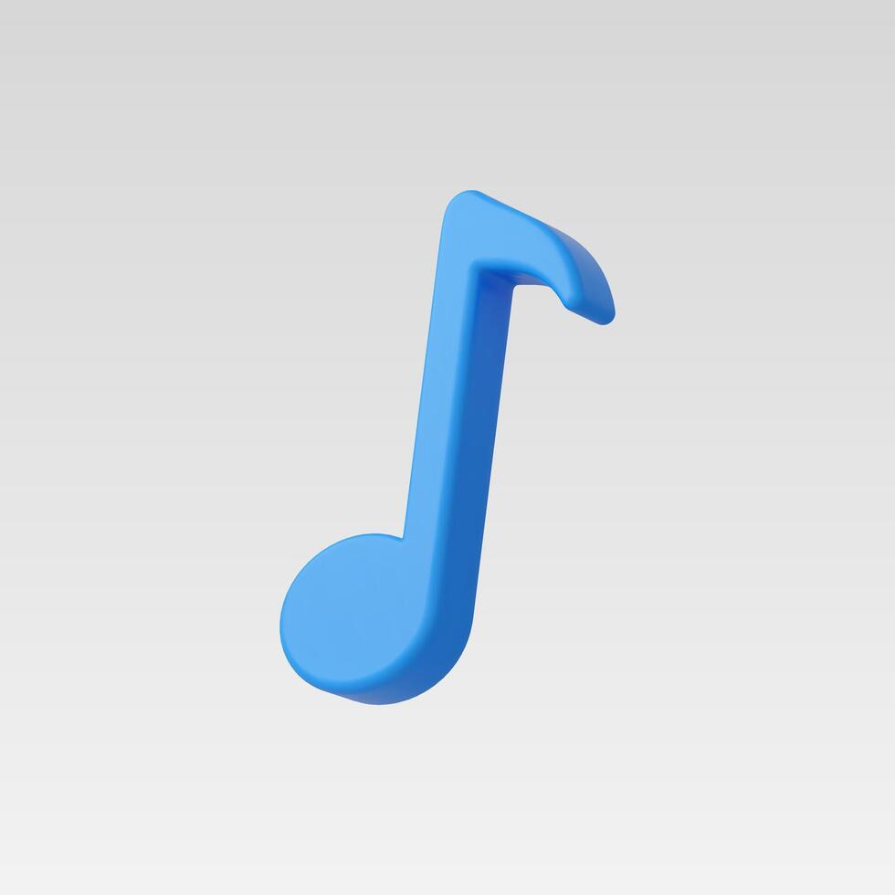 3d Realistic Music note Icon illustration vector