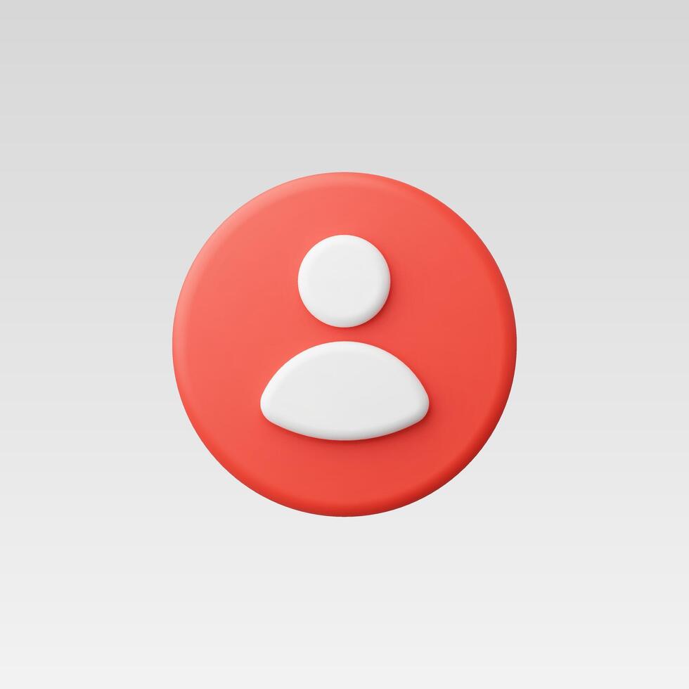 3d Realistic People or person Icon illustration vector