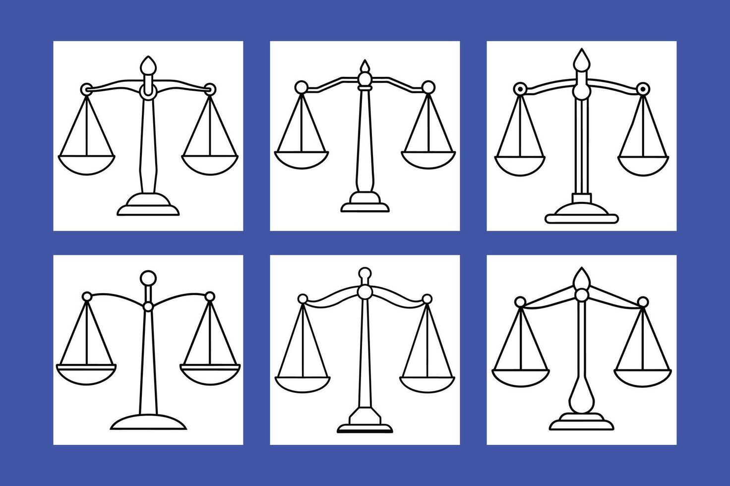 justice scales icon vector