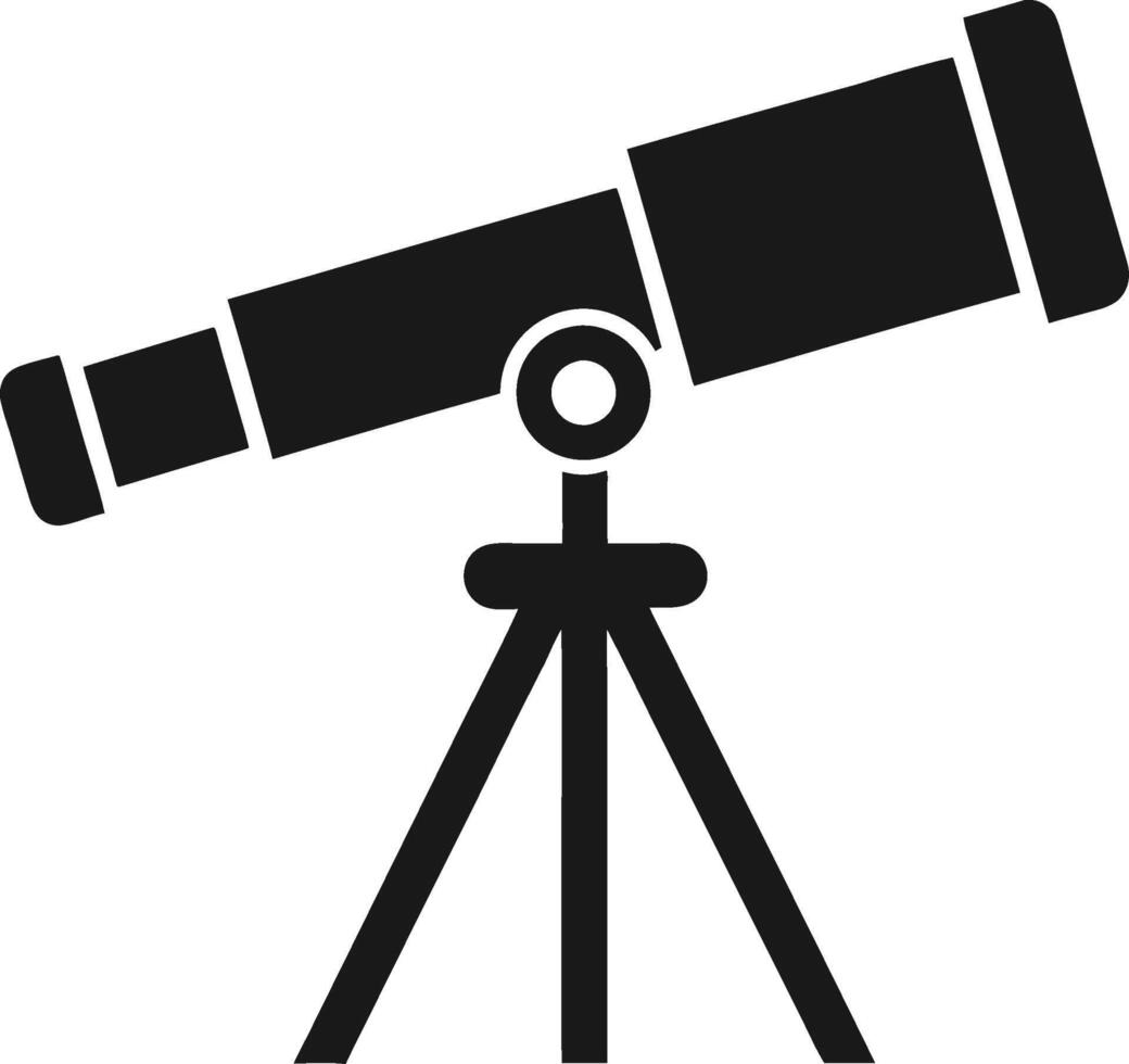 telescope icon on tripod illustration vector