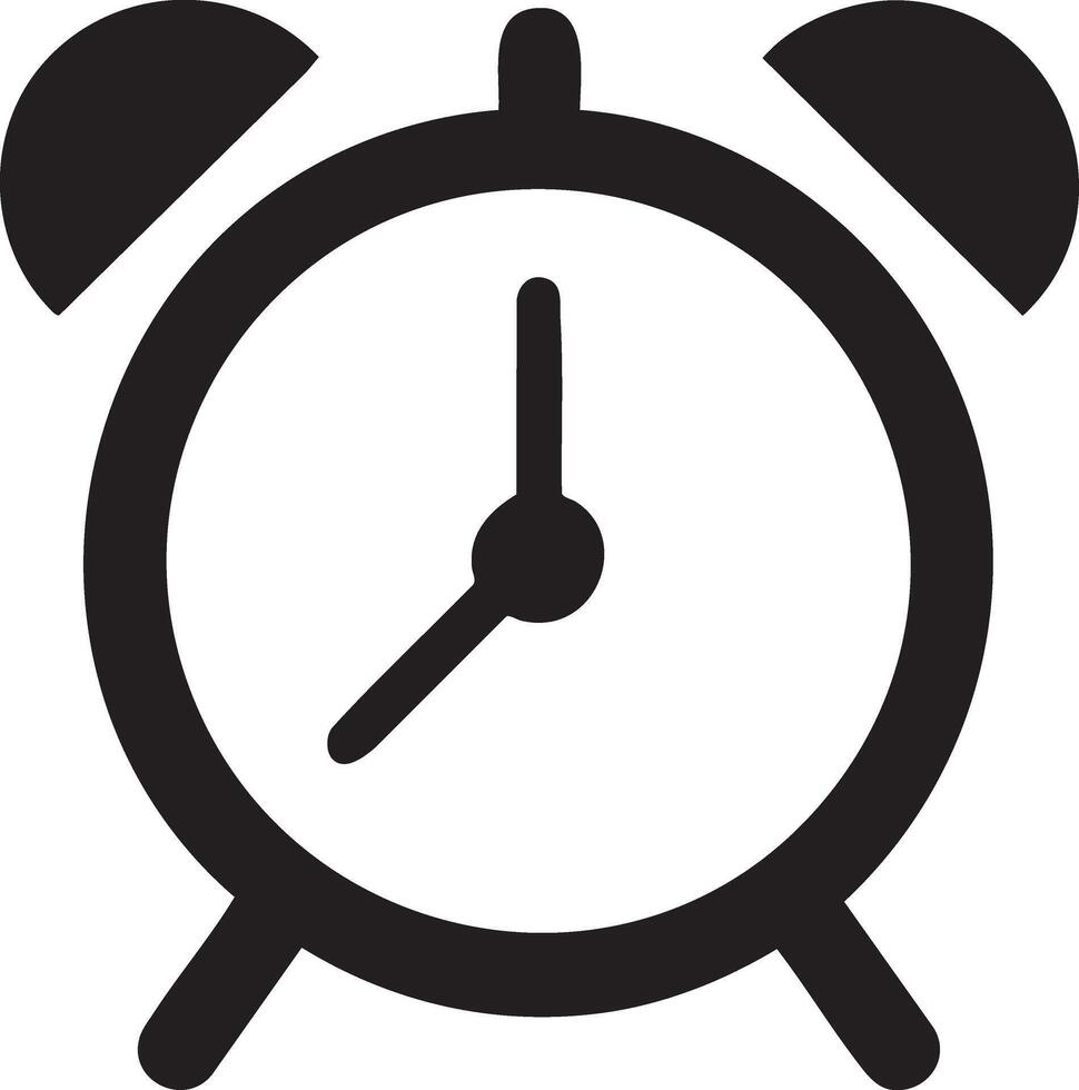 an alarm clock icon on a white background vector