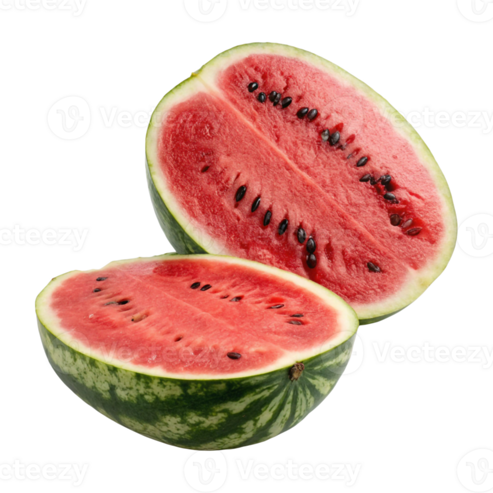Watermelon the bottom half is cut in half isolated on transparent background png