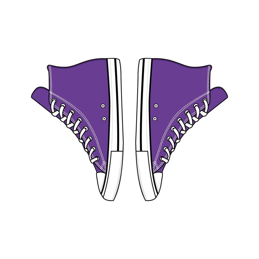 Shoe Couple Hight Violet Color Art And Illustration vector