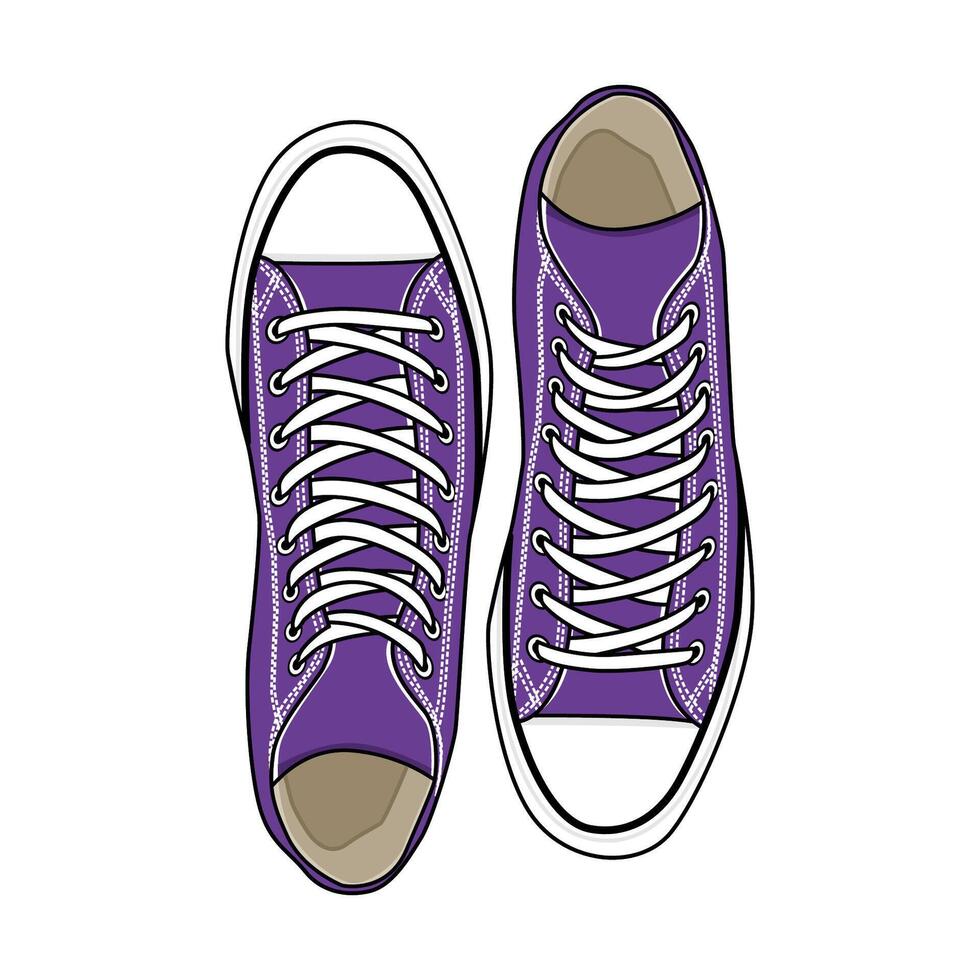Shoes Violet Color Art And Illustration vector