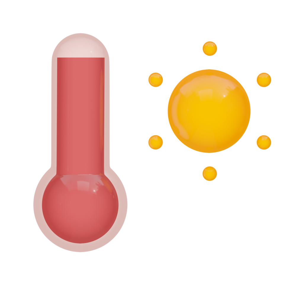 high temperature 3D Illustration png