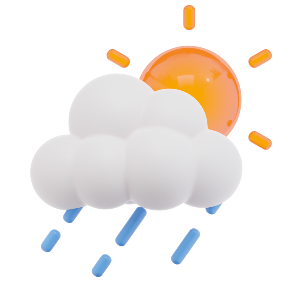 rainy 3D Illustration png