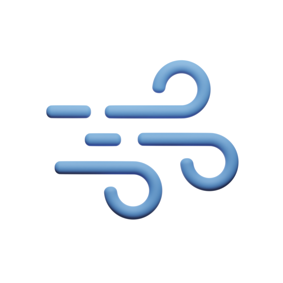 wind breeze 3D Illustration png