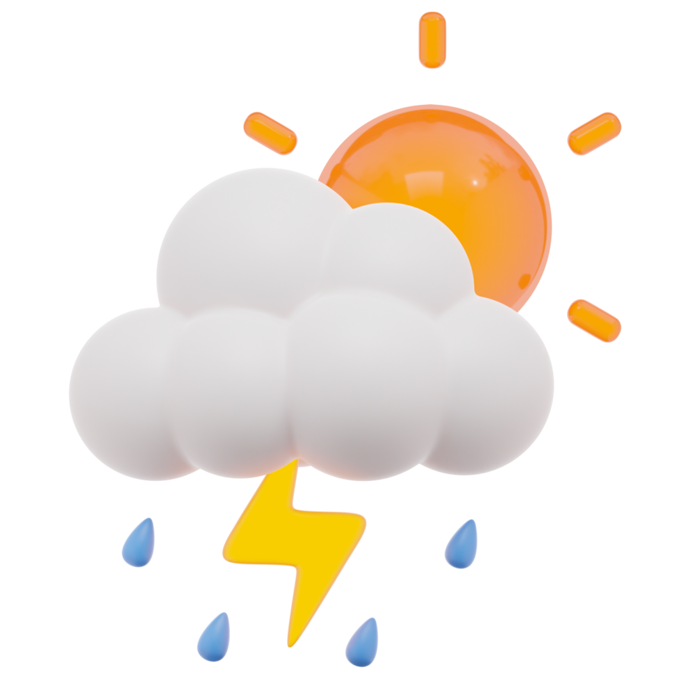 stormy 3D Illustration png