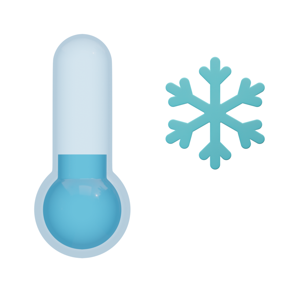 low temperature 3D Illustration png