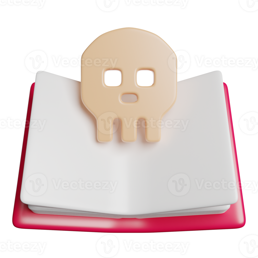 Skull Book Scary png