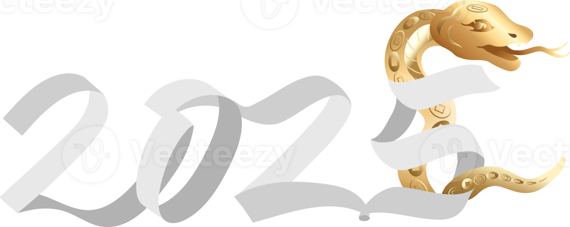 Happy New Year 2025. Year of the snake logo. png