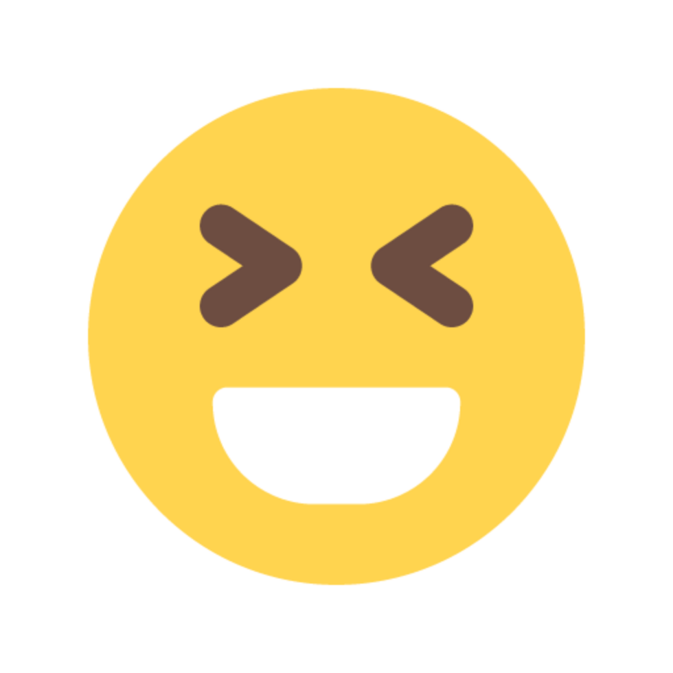 Laugh XD Emoji Icon in Color png