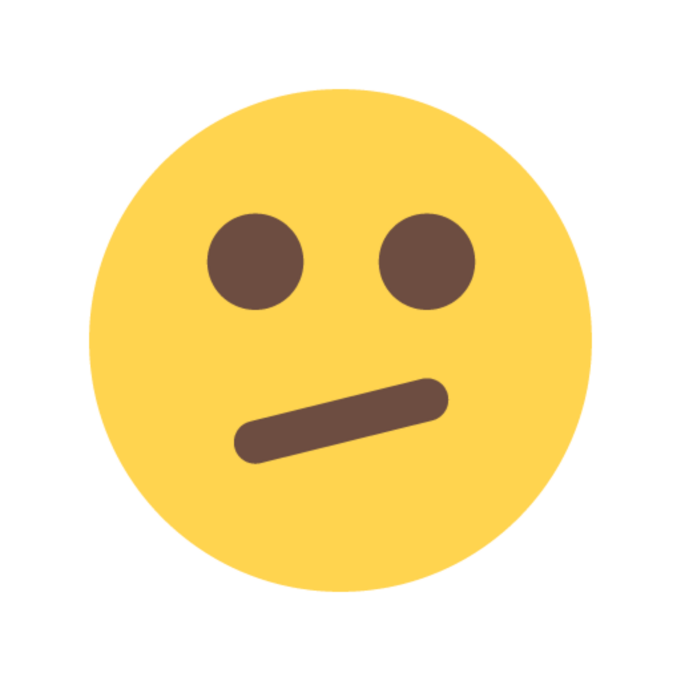 Confused Emoji Icon in Color png