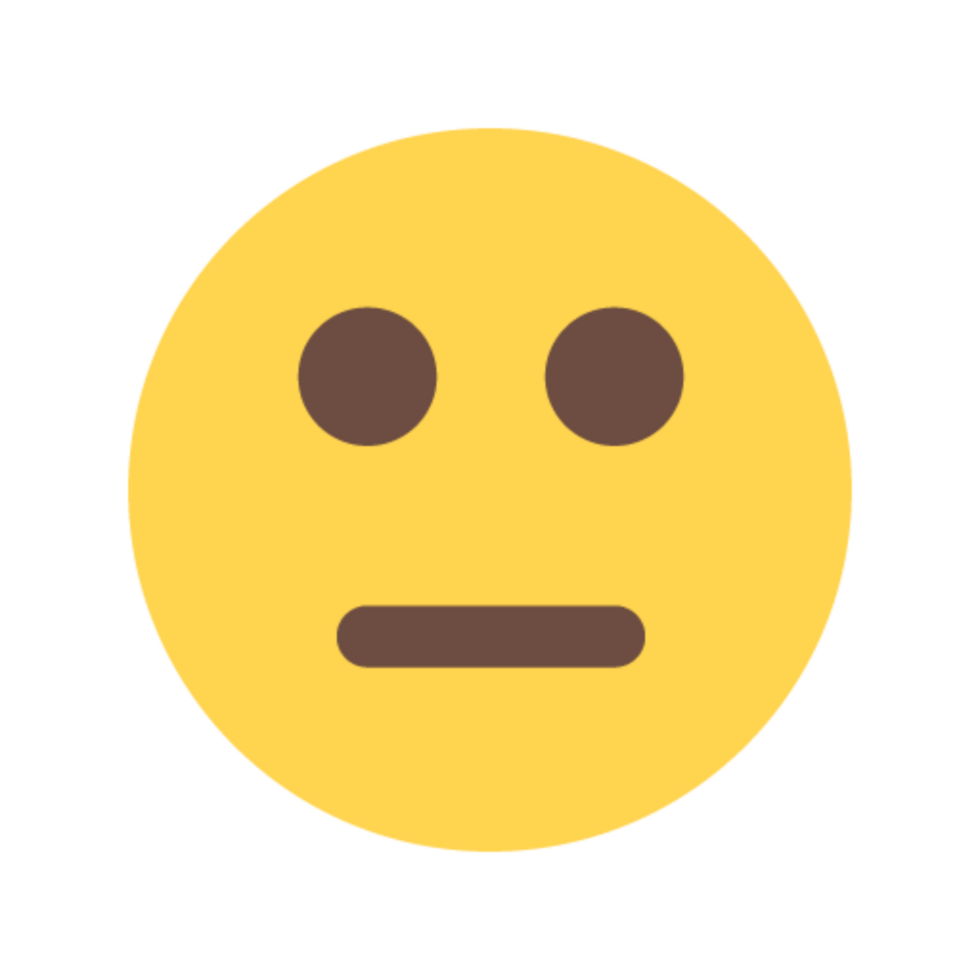 Neutral Emoji Icon in Color png