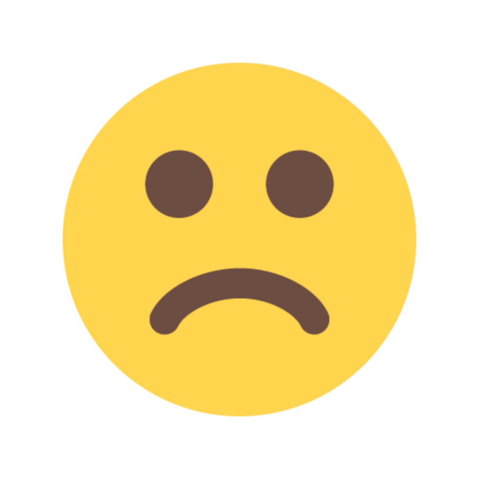 Frown Emoji Icon in Color png