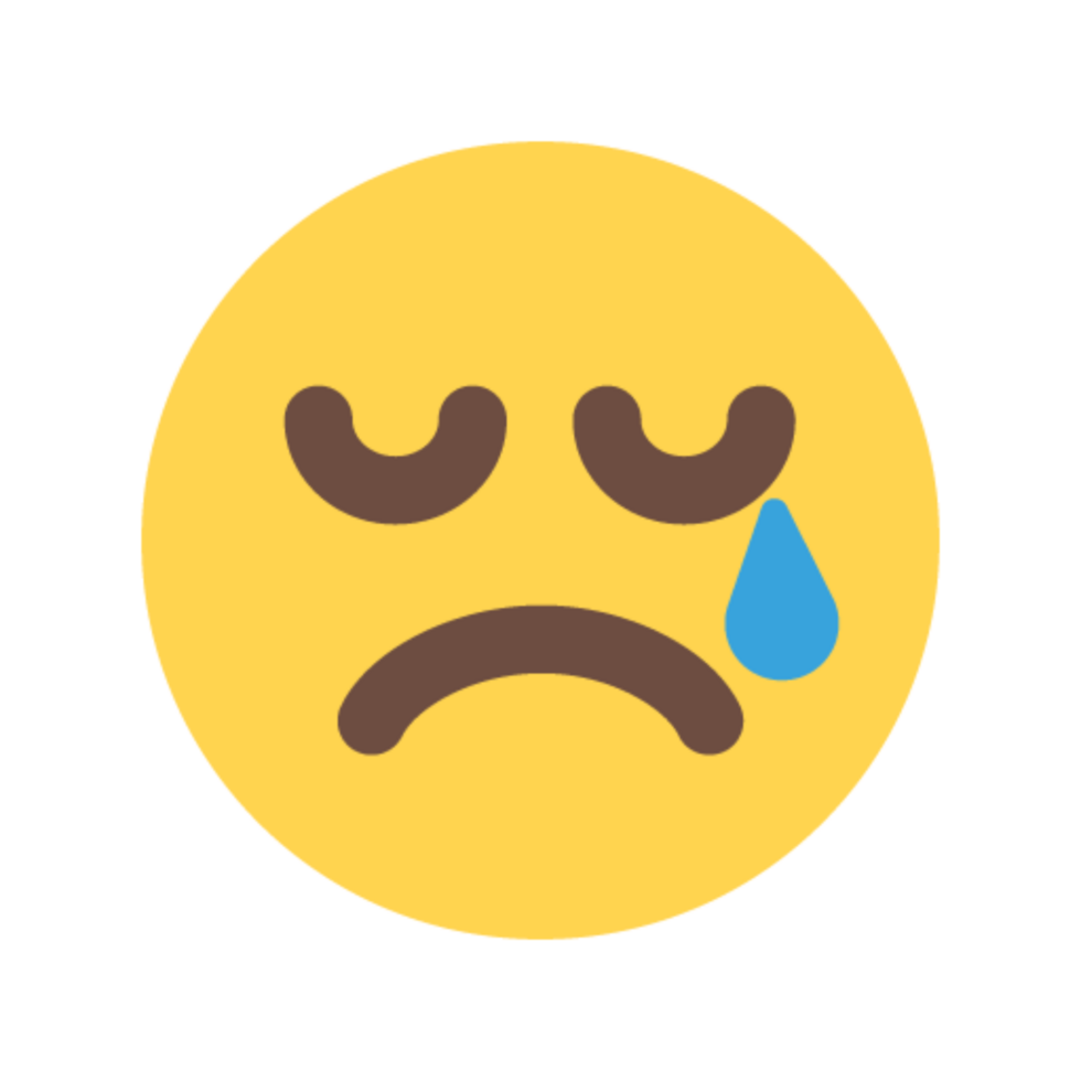 Sad Emoji Icon in Color png