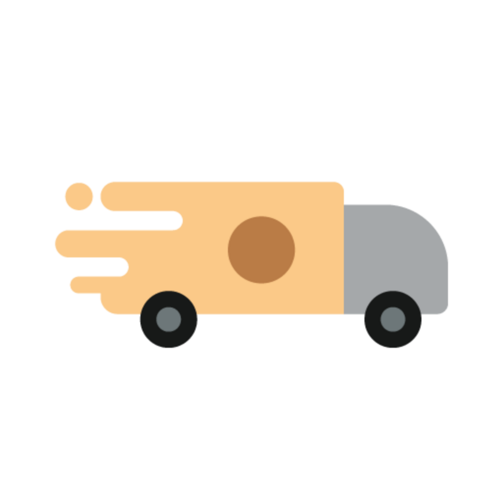Fast Delivery Truck Icon in Colo png