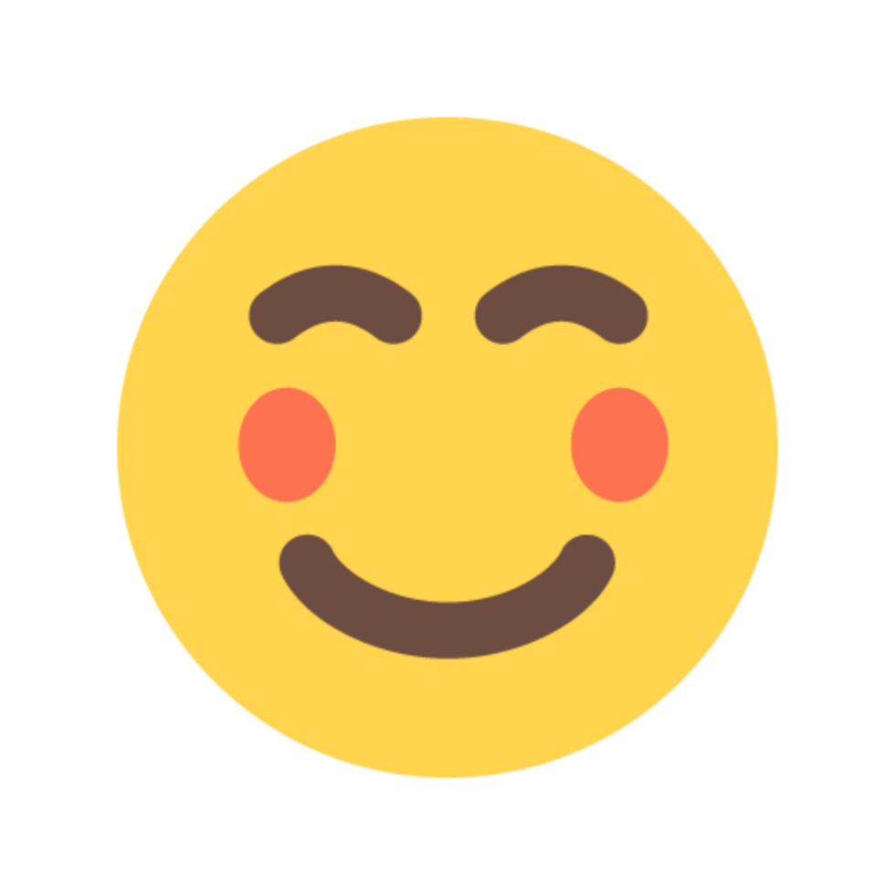 Shy Emoji Icon in Color png