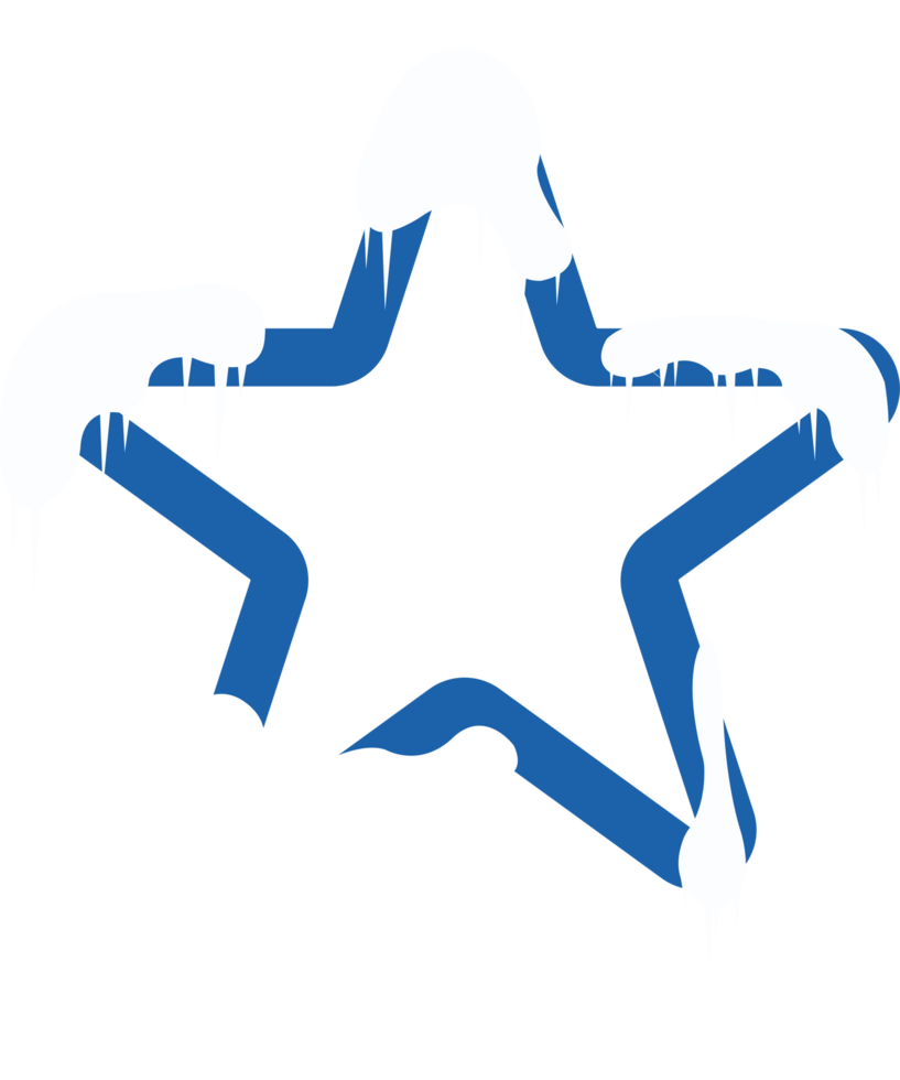 Star Dark Blue Winter Frame Snow png