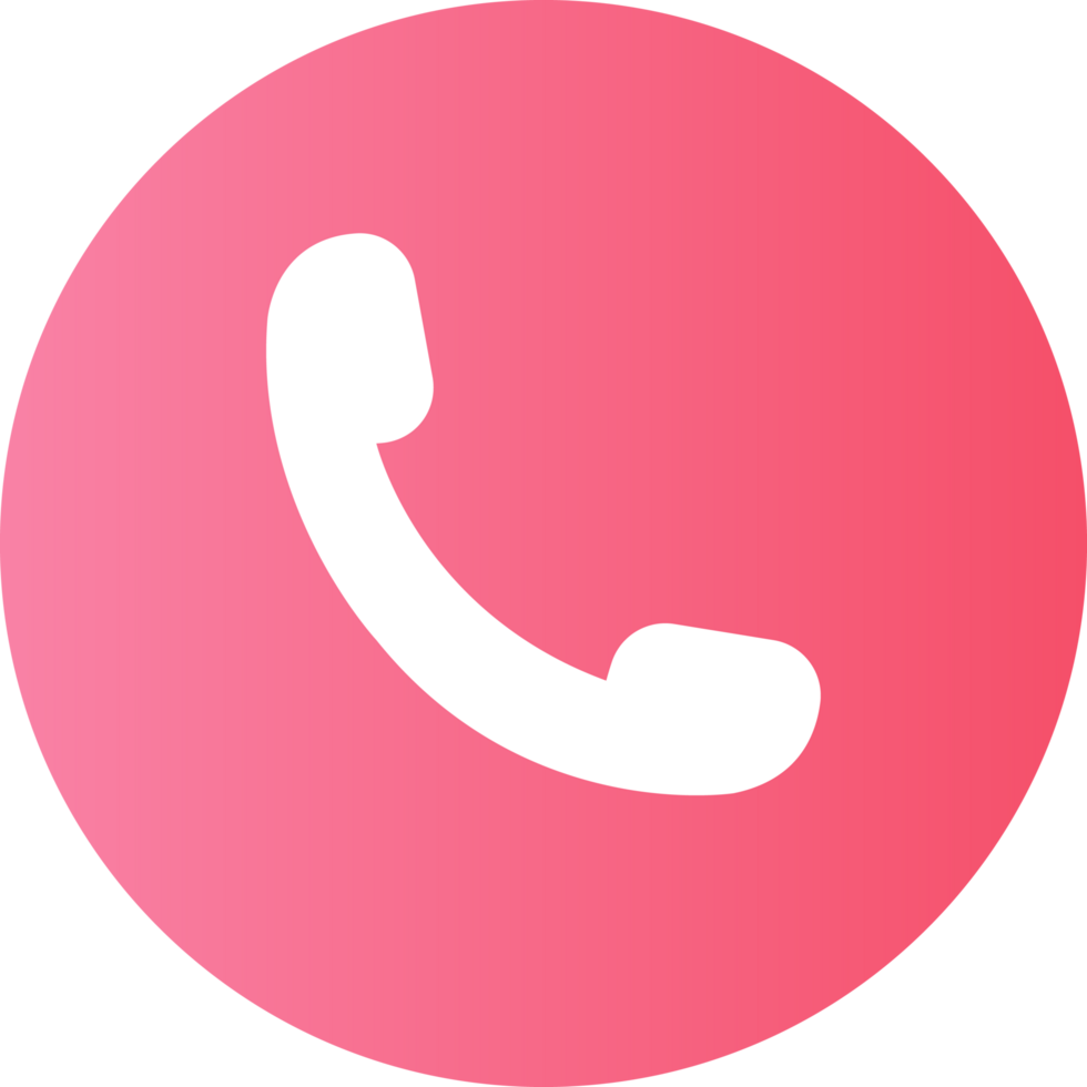Pink Gradient Phone Solid Circle Icon png