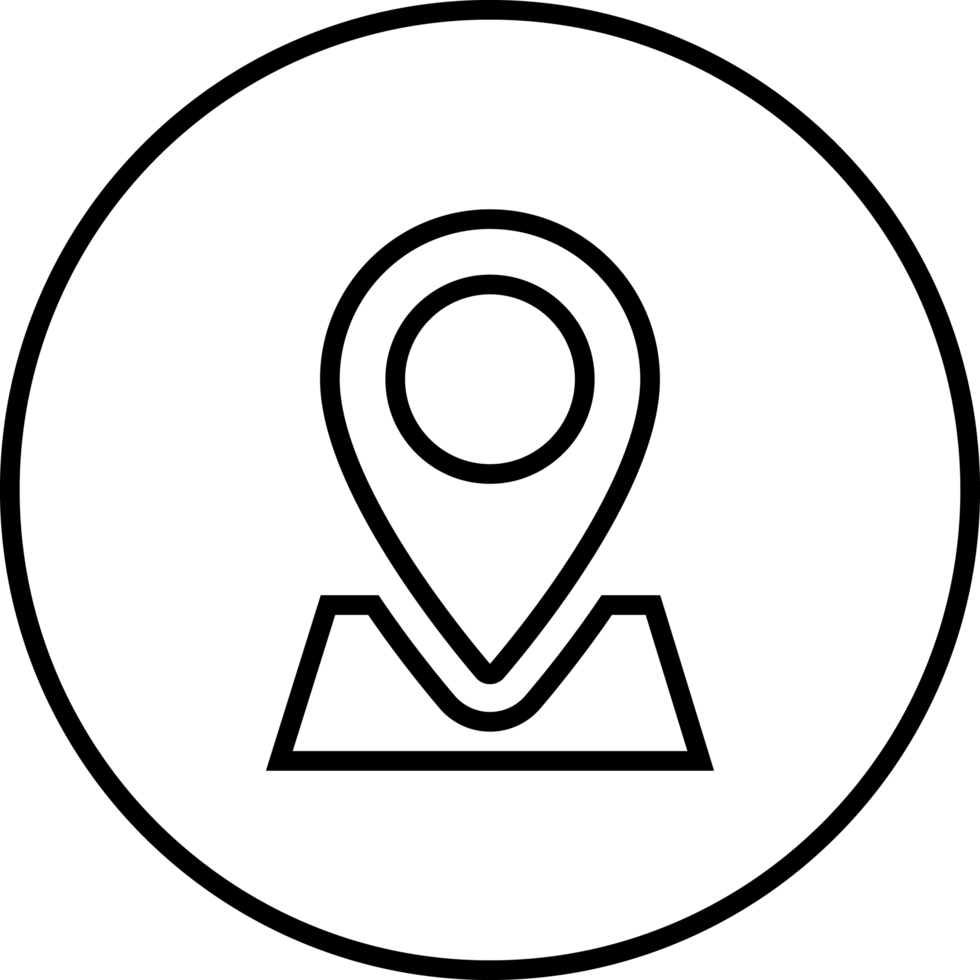 Black Maps Trapezoid Outline Circle Icon png
