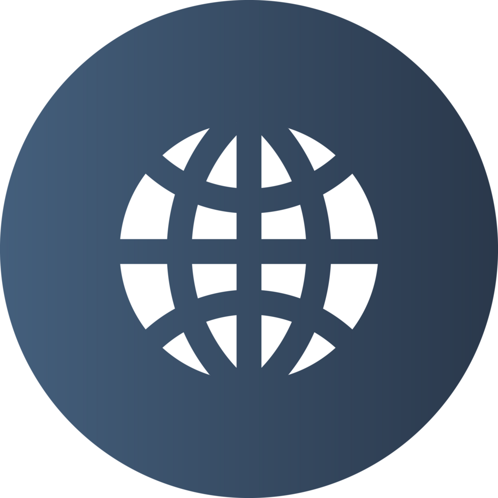 Dark Blue Gradient Website Solid Circle Icon png