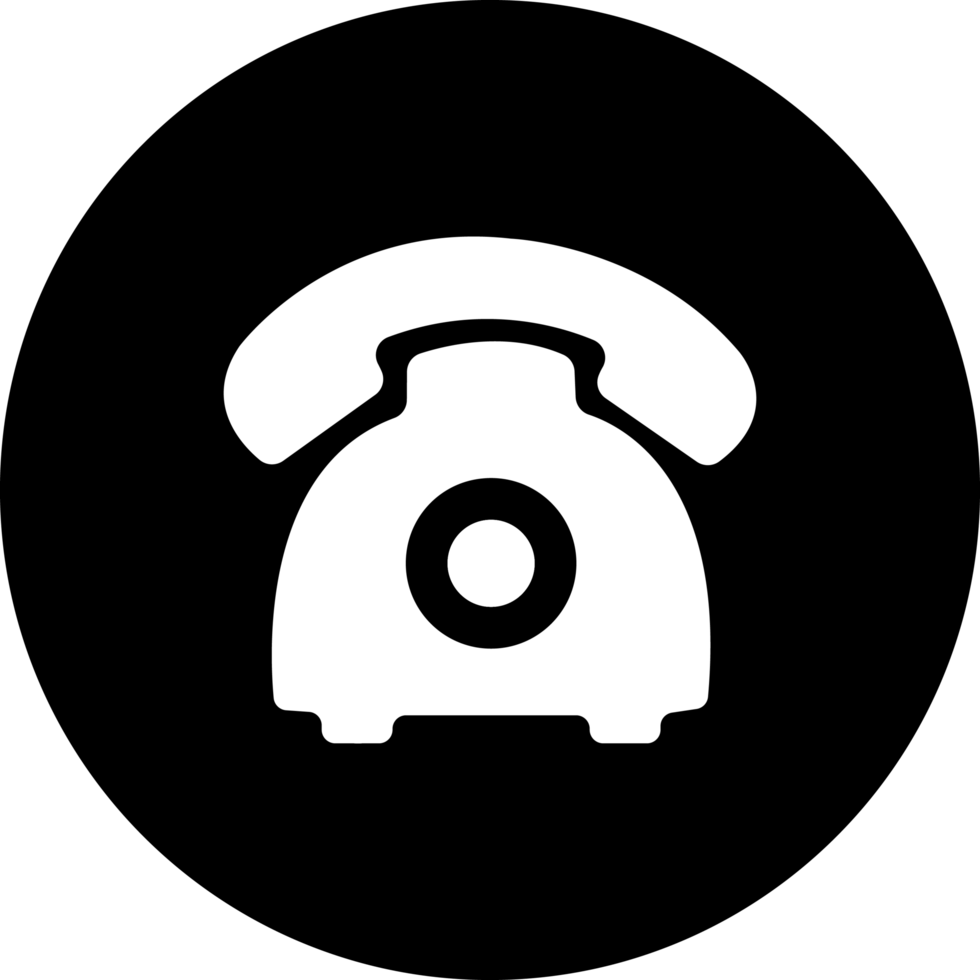 Black Home Phone Solid Circle Icon png