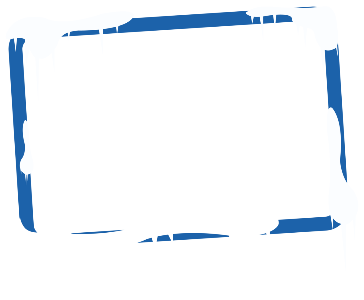 Rectangle Circle Dark Blue Winter Frame Snow png