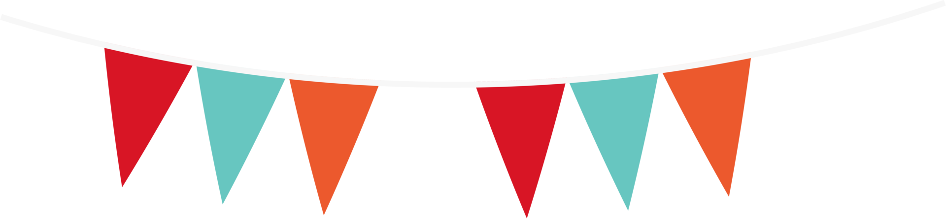 Semi Long New Year Bunting Flag with Firework and Confetti png