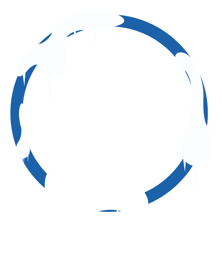 Circle Dark Blue Winter Frame Snow png