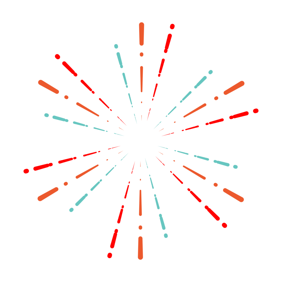 Full Abstract Dot Colorful Firework Icon for New Year png