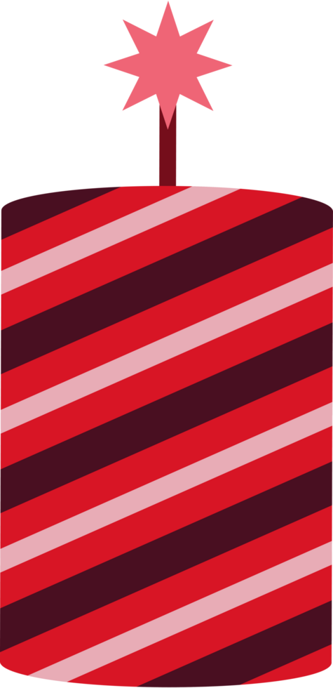 Red New Year Firework with Line Pattern png