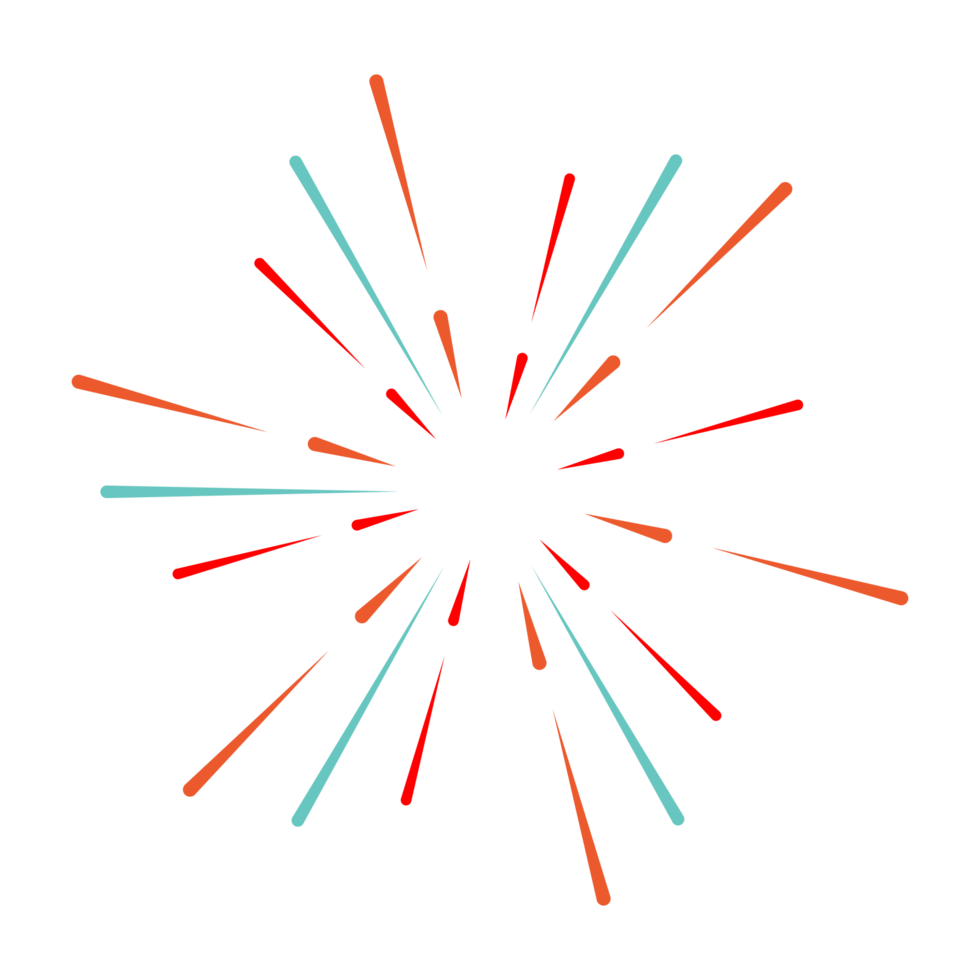 Abstract Colorful Firework Icon for New Year png