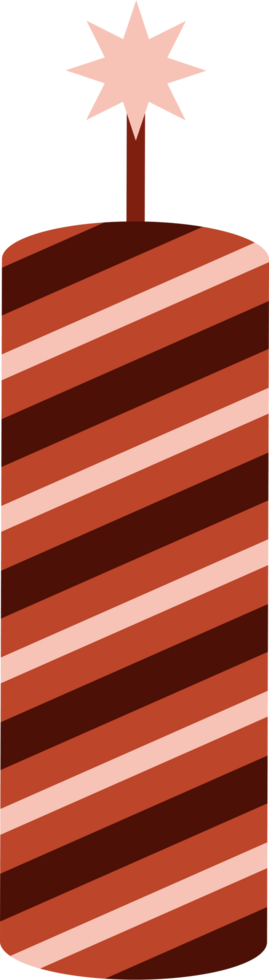 Orange New Year Firework with Line Pattern png