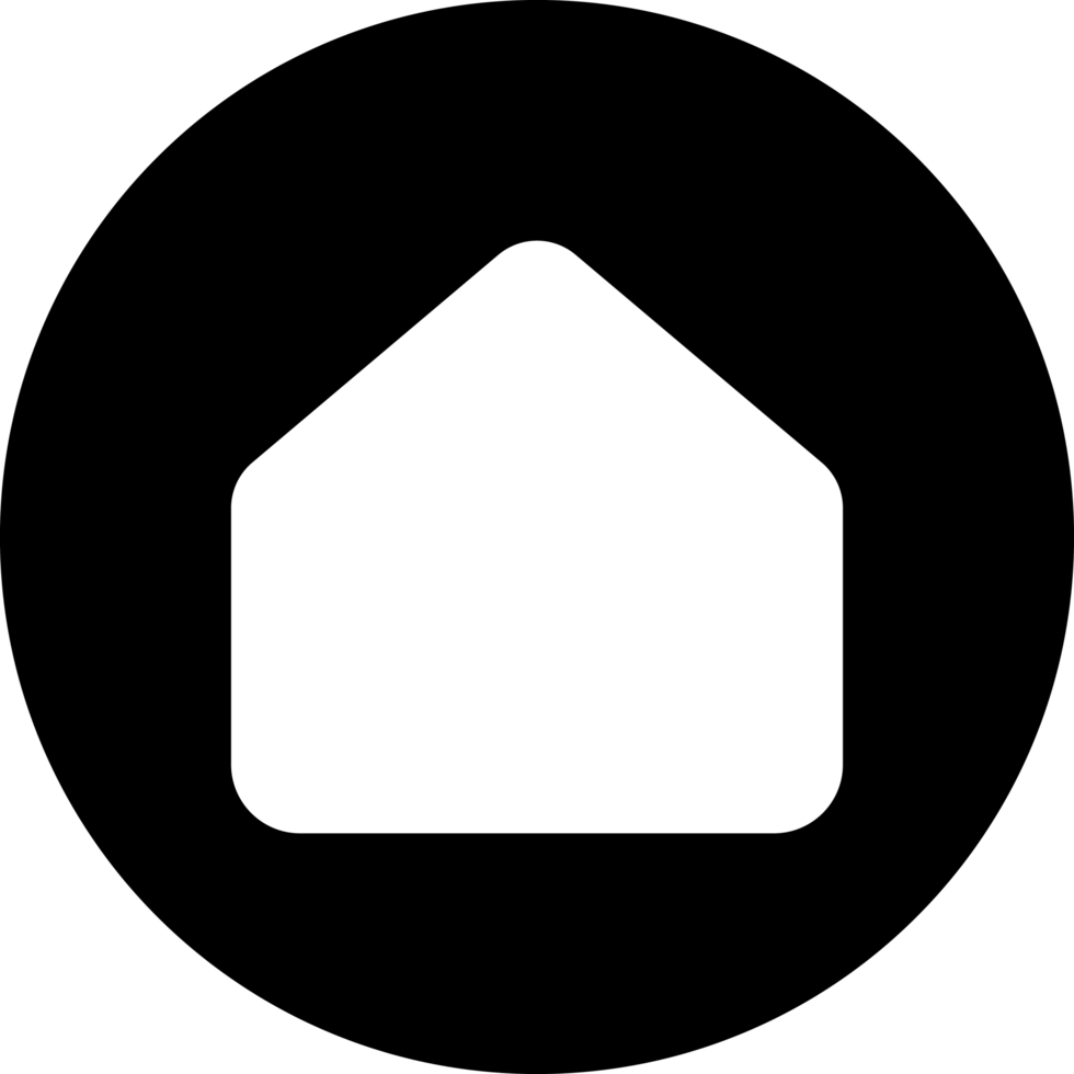 Black Home Full Circle Solid Icon png