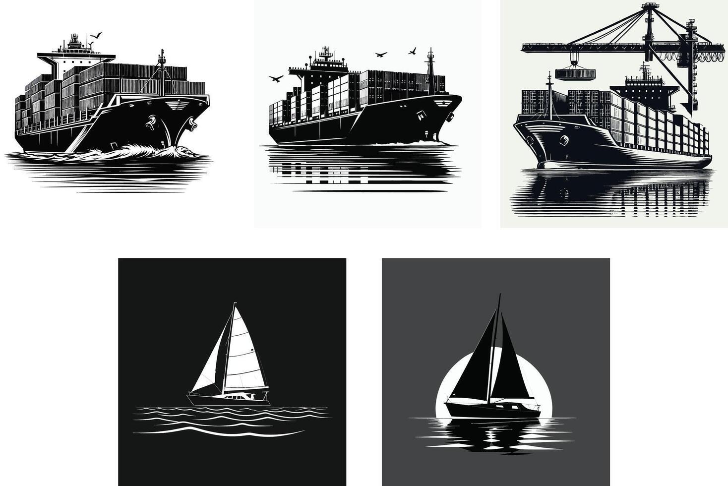 Four different types of shipping icons vector