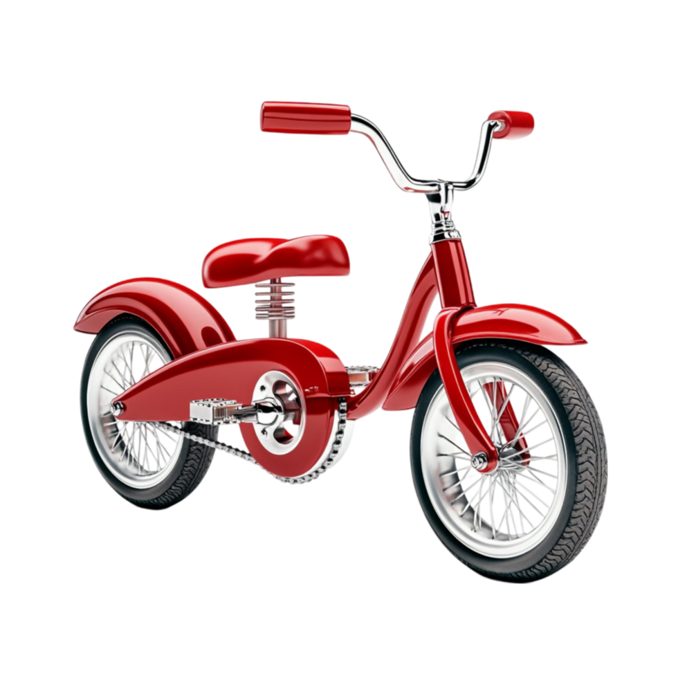 Red Tricycle on Transparent Background png