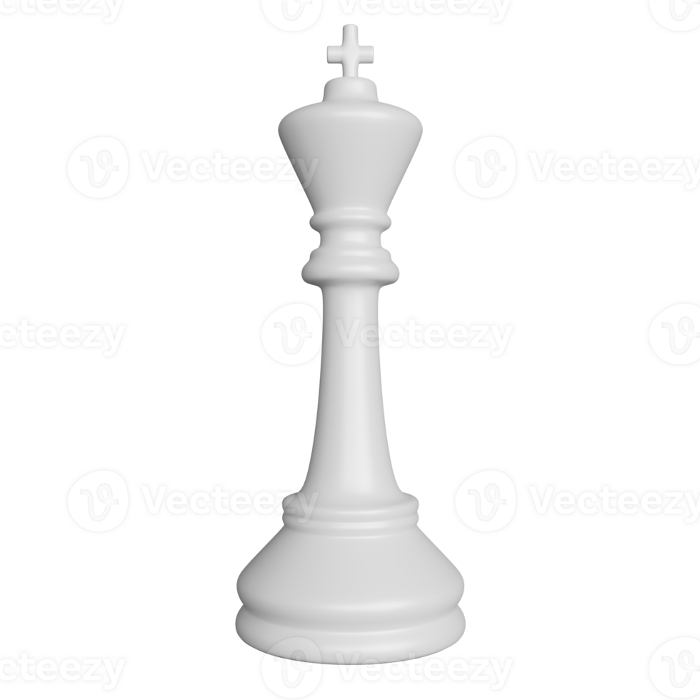 Weiß König Schach Stück 3d Symbol png