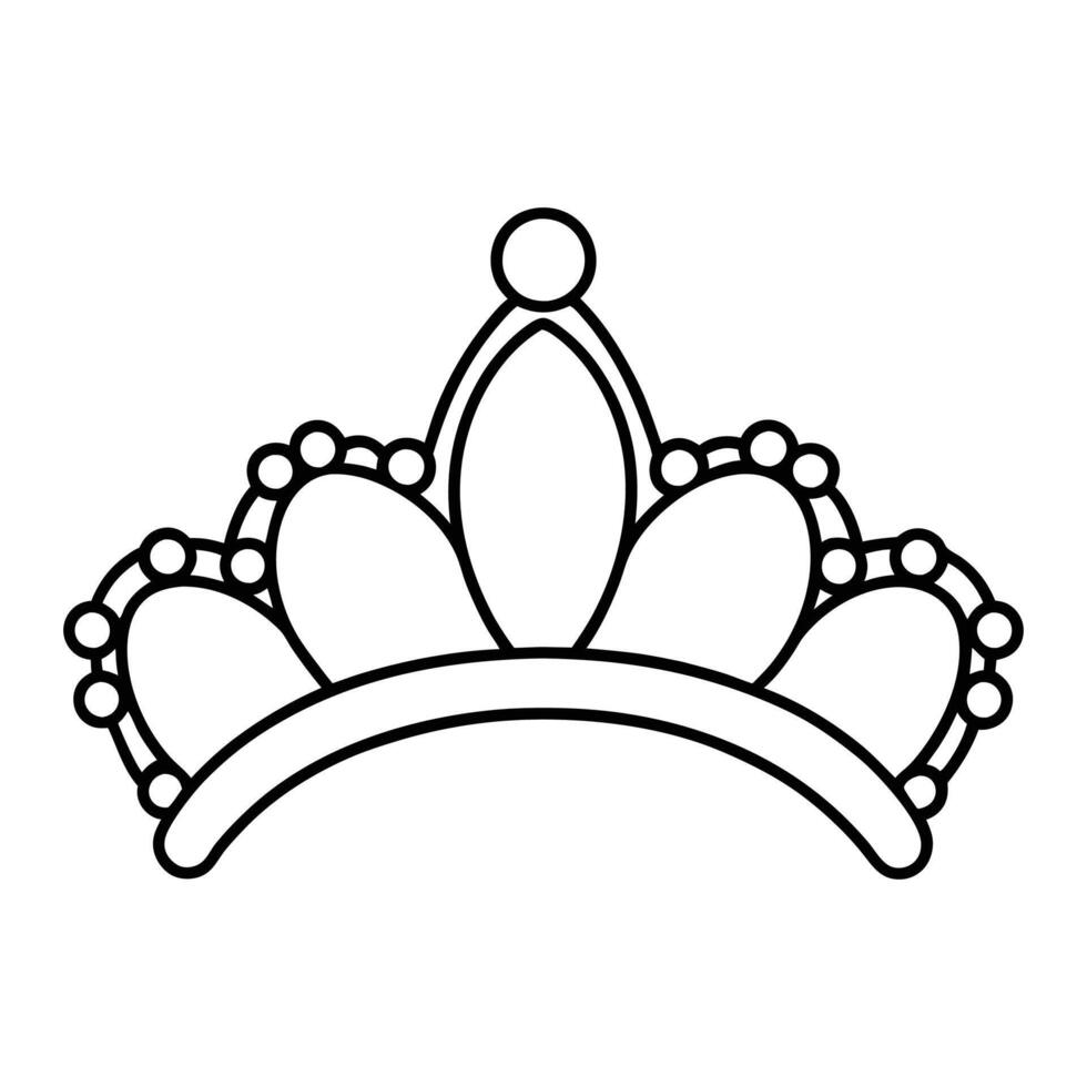 Hand drawn crown silhouette vector