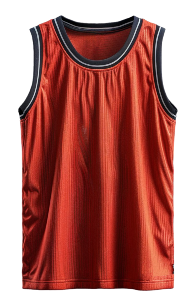 red short sleeve basketball uniform template with front view png