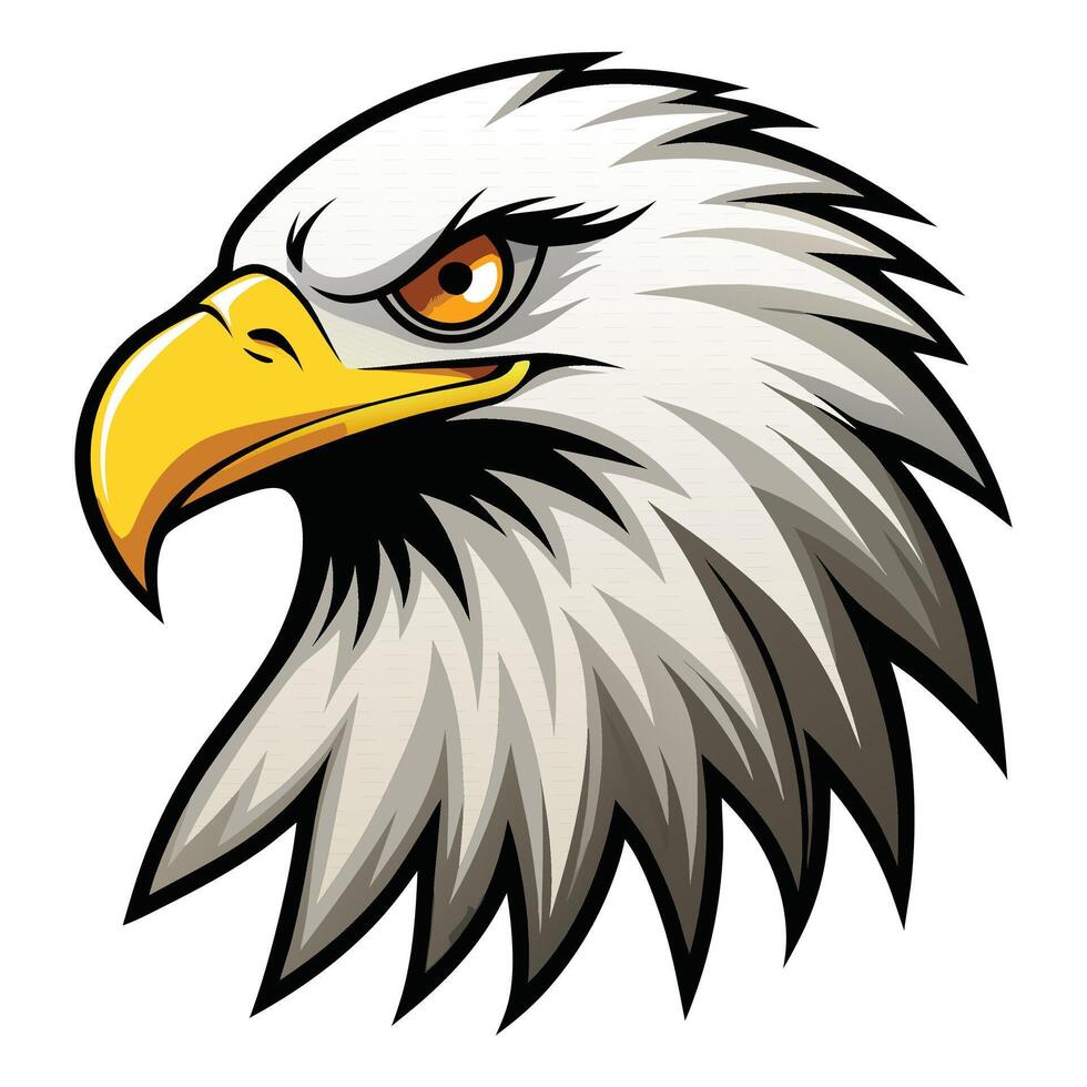 Eagle head isolated background vector
