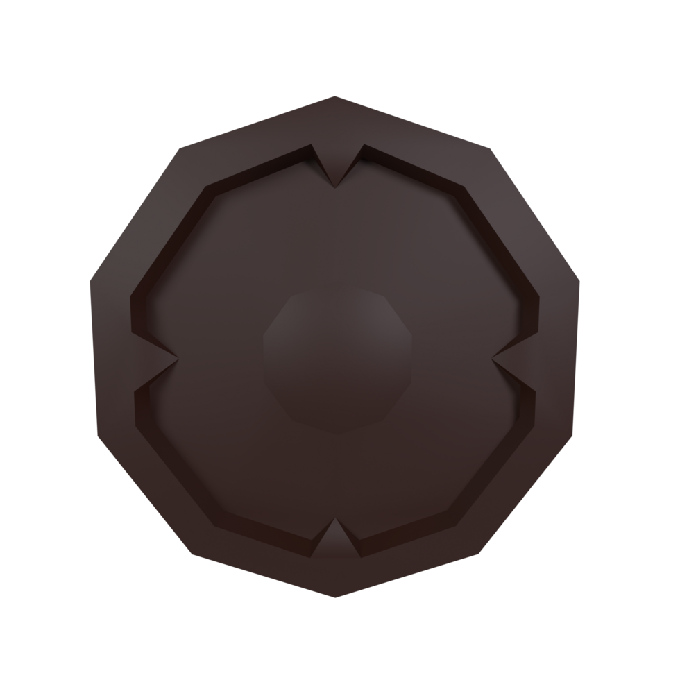 Octagonal shield design with a smooth surface and sharp edges png