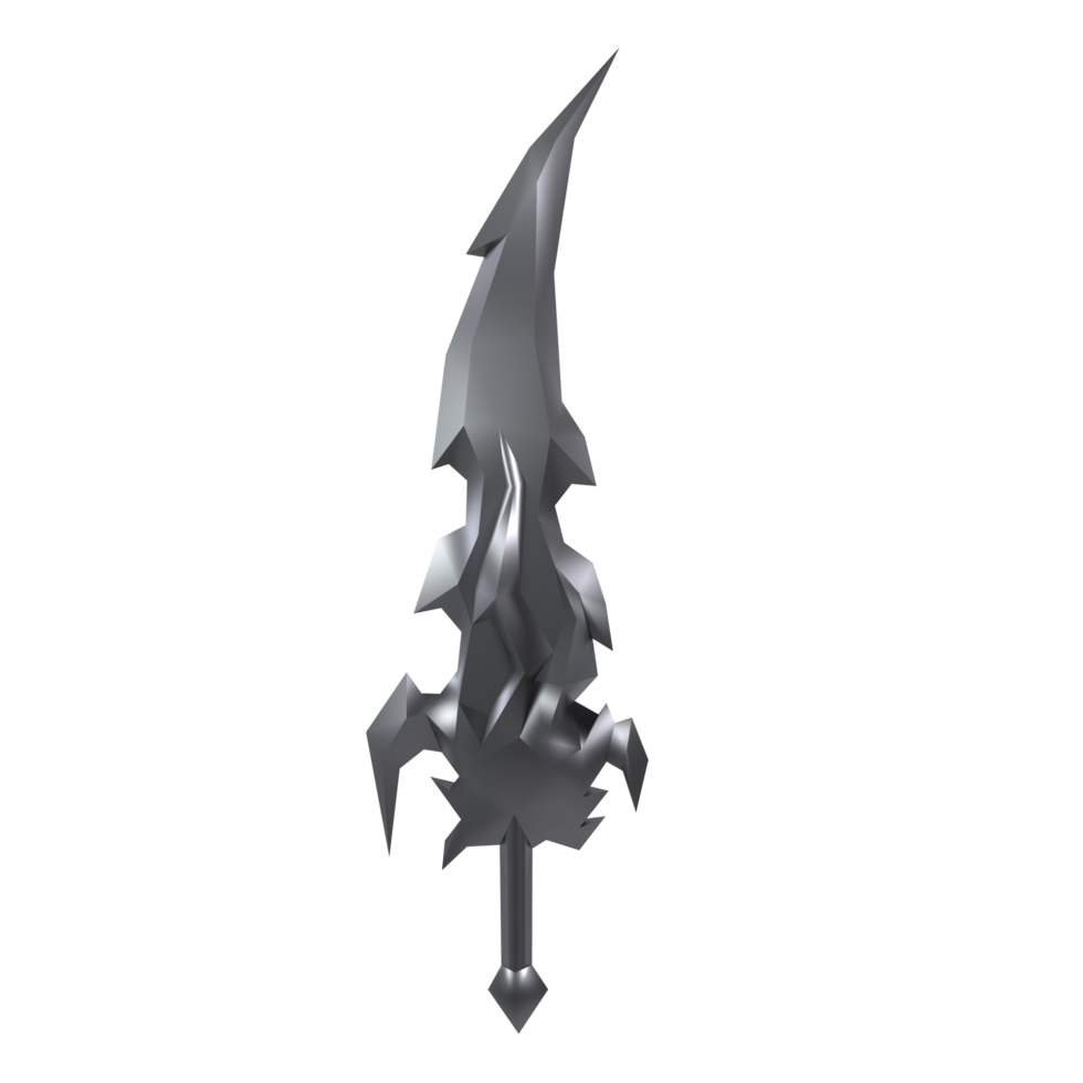 Sharp and intricate spear design isolated on transparent background png
