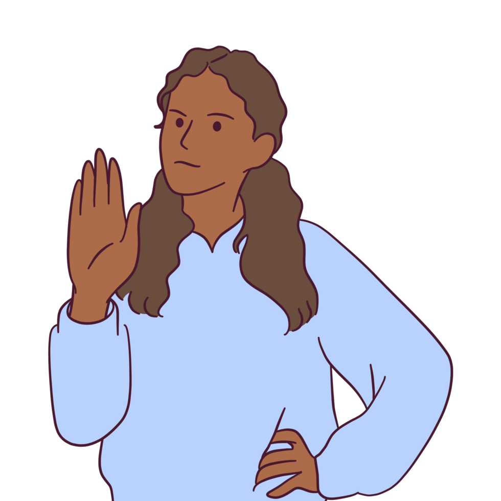 Illustration of showing no gesture png