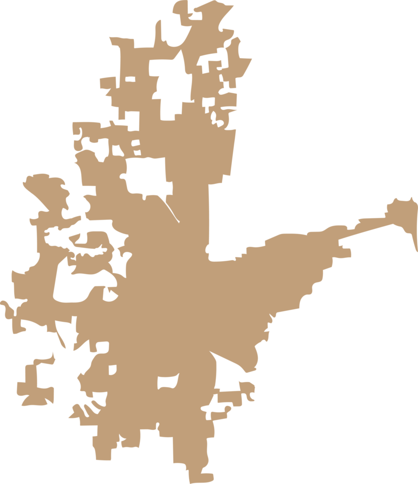silhouette american city on fort worth png